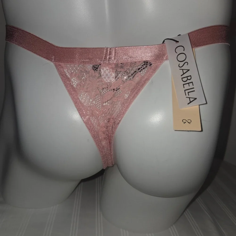 Cosabella Exclusive Italian Lace Mid-Rise Men's Thong Stretch Italian Underwear